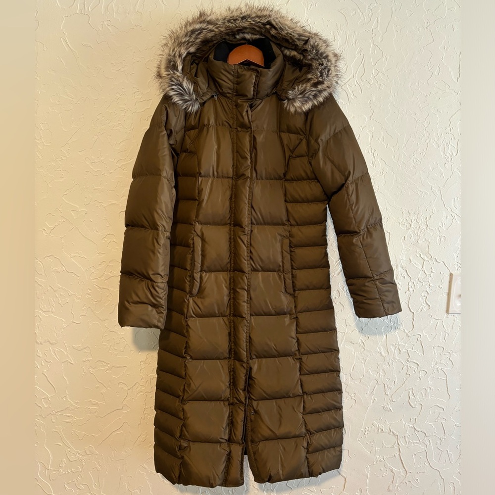 Eddie Bauer Women’s Lodge Down Duffle Coat, Color: Hunter, Size: XS